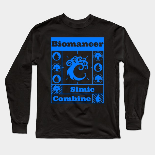 Simic Combine | Biomancer| MTG Guild Blue on Green EXP Design Long Sleeve T-Shirt by ChristophZombie